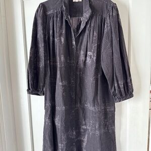 Umber & Ochre washed black button dress size S
